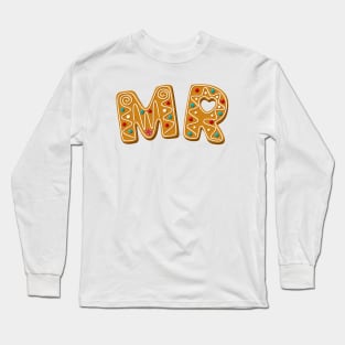 MR Gingerbread Letters Matching Gift for Couples Long Sleeve T-Shirt